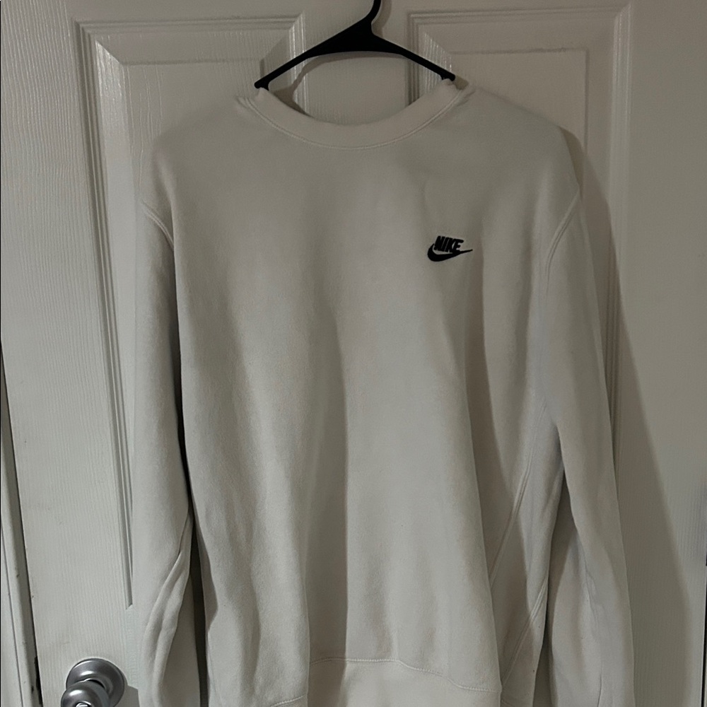 Nike Men's Cream Crewneck Sweater